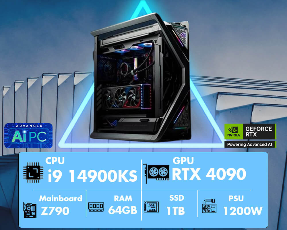 Máy trạm Workstation 3BWS AI 03-I9KS/64GB/RTX4090