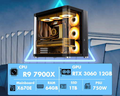 Máy trạm Workstation 3BWS 3D 02 -7900X/X670/64G/1Tb/RTX3060