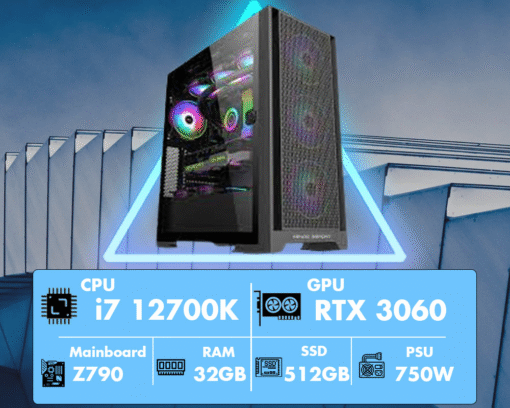 Máy tính 3BWS DESIGNER 34 (I7 12700K/Z790/32GB/512Gb SSD/ RTX 3060 12Gb/750W)