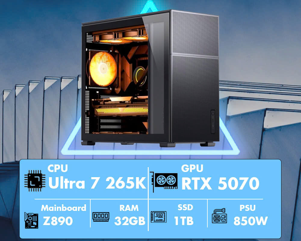 Máy tính WS Ultra 64 (Core Ultra 7 265K/Z890/32GB/RTX 5070)