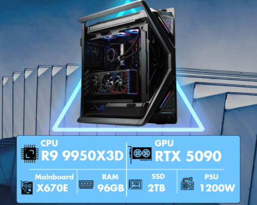 Máy tính 3BWS AI 07 (Ryzen 9/X870/96GB/RTX 5090)