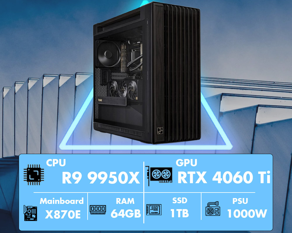 Máy trạm Workstation 3BWS CREATOR R9/X870/64G/1TB/RTX4060TI