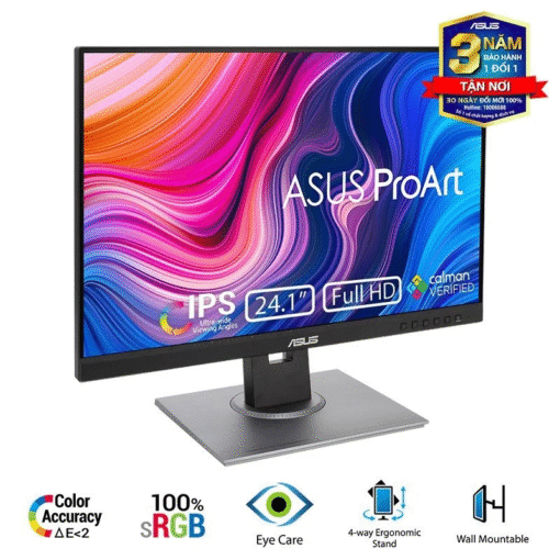 Màn hình đồ họa Asus ProArt PA248QV/P (24.1Inch/ WUXGA (1920x1200)/ 5ms/ 75HZ/ 300 cd/m2/ IPS/ Loa) - Ảnh 3